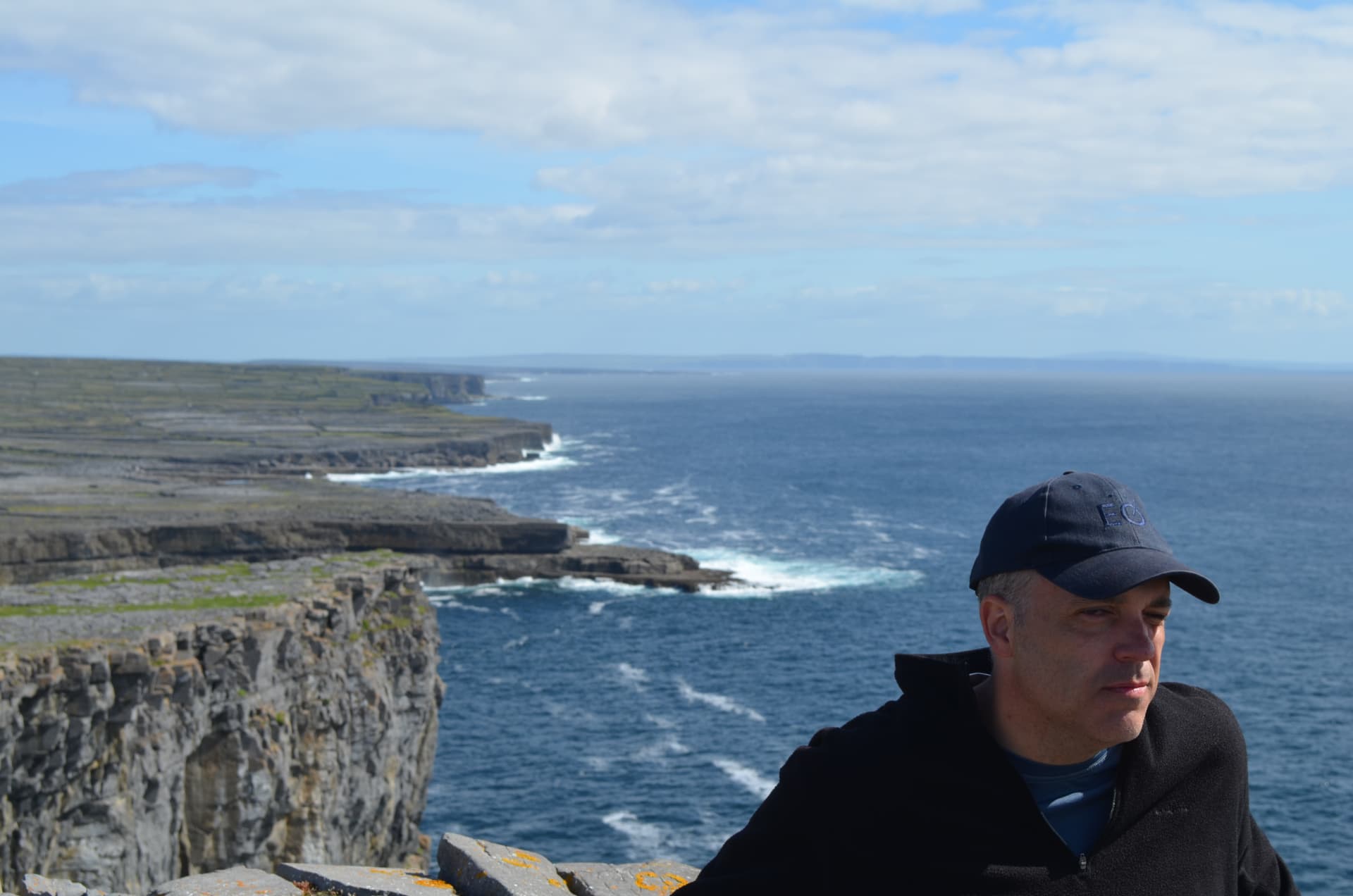 Matt Haney on the cliffs of the Aran Islands, Ireland