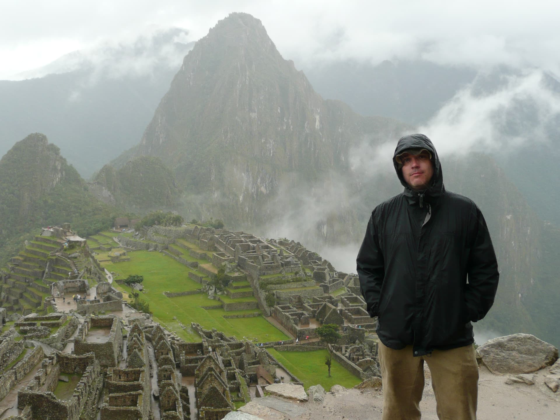 Matt Haney above Machu Picchu, Peru